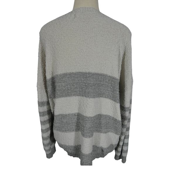 Knox Rose Women's XL Sweater Popcorn Texture Striped Stretchy Casual - Picture 3 of 9